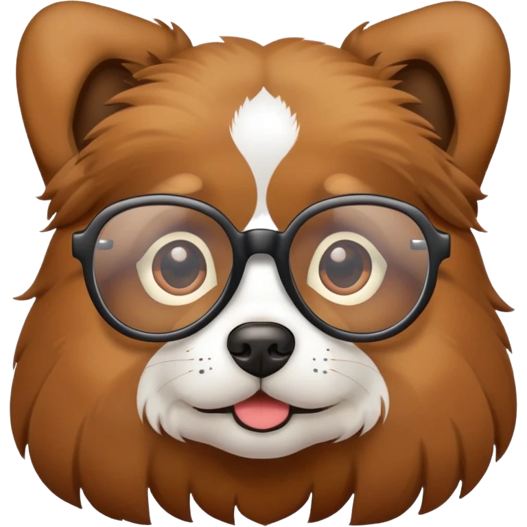 Dog with glasses emoji
