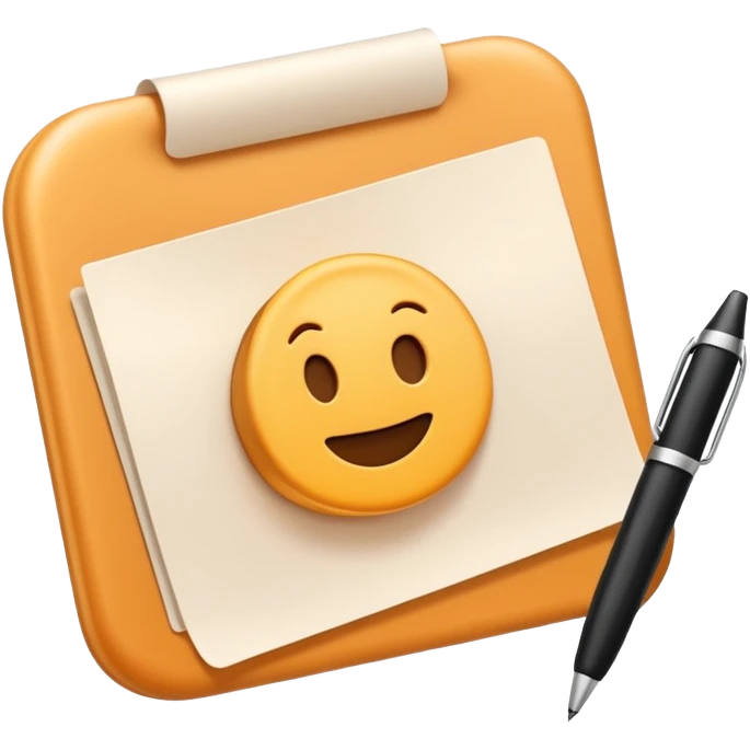 3D icon symbolizing writing a review and sharing opinions, food app context, single object, modern and clean style, soft lighting, isolated, no background emoji
