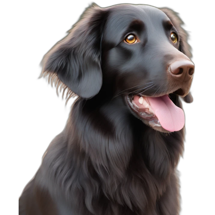 Liver flat coated retriever emoji