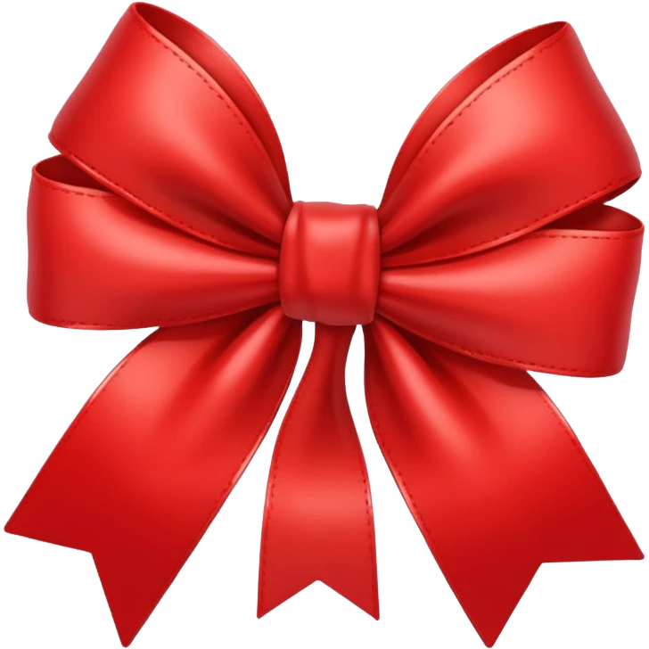 simple bow, classic ribbon style, emoji look emoji