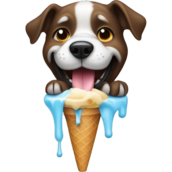 Dog with ice screame  emoji
