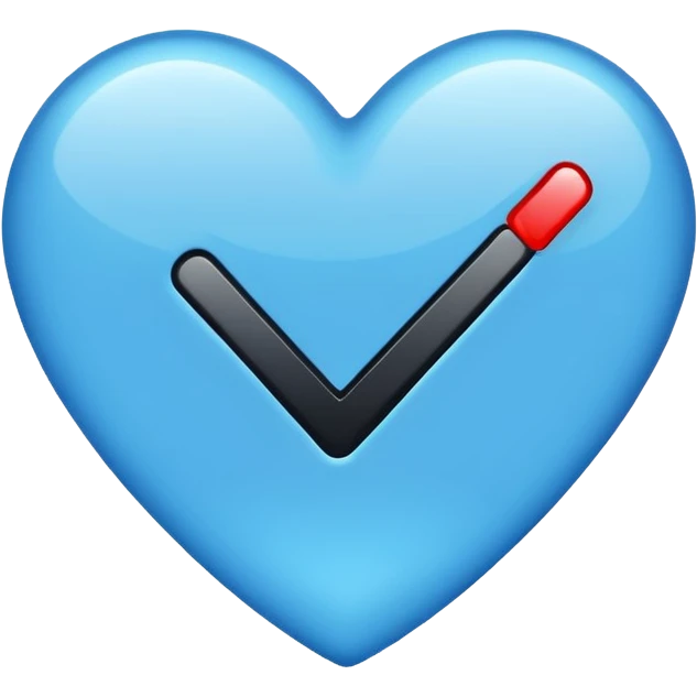 علامة صح زرق emoji