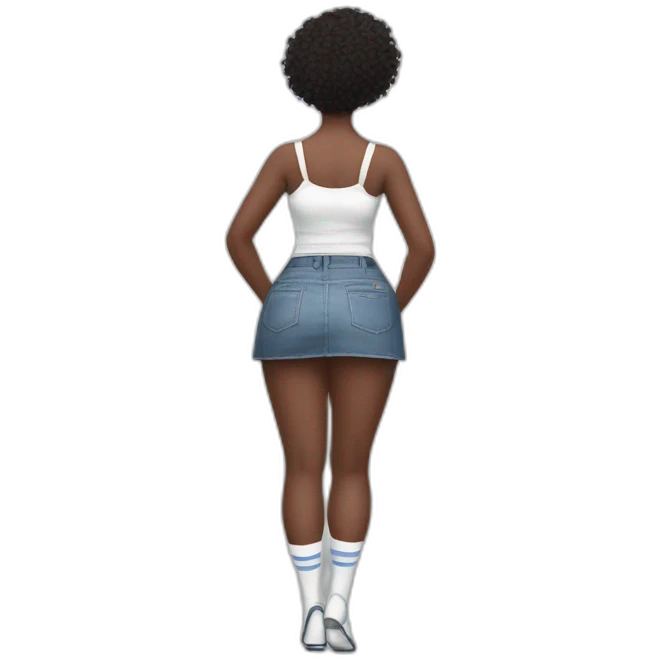 full-body-back-view-curvy-caucasian-beauty-skirt-lifted-by-the-wind-white-knickers and long socks emoji