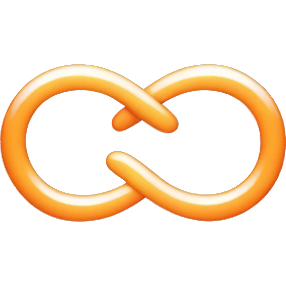 infinity symbol in orange emoji