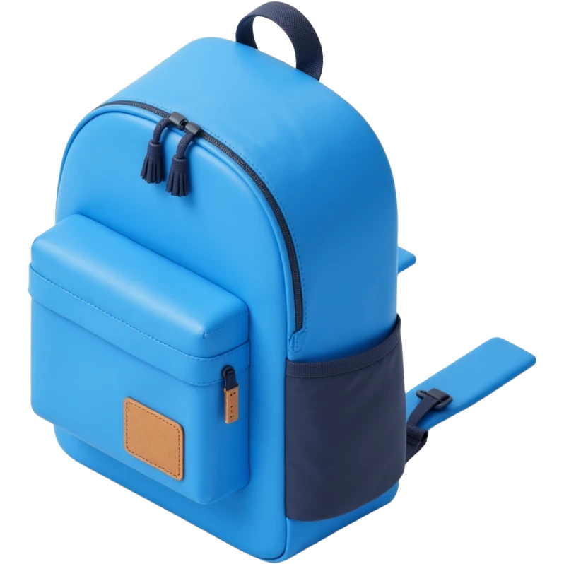 blue backpack emoji