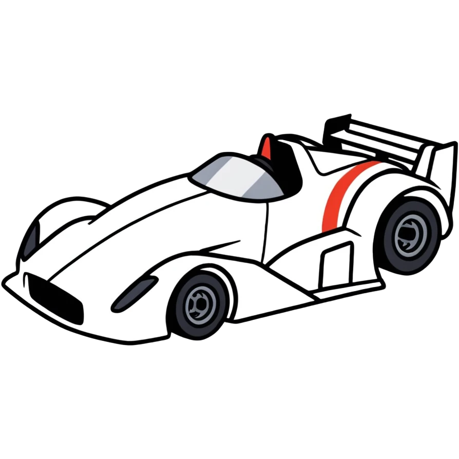 Race car zooming emoji