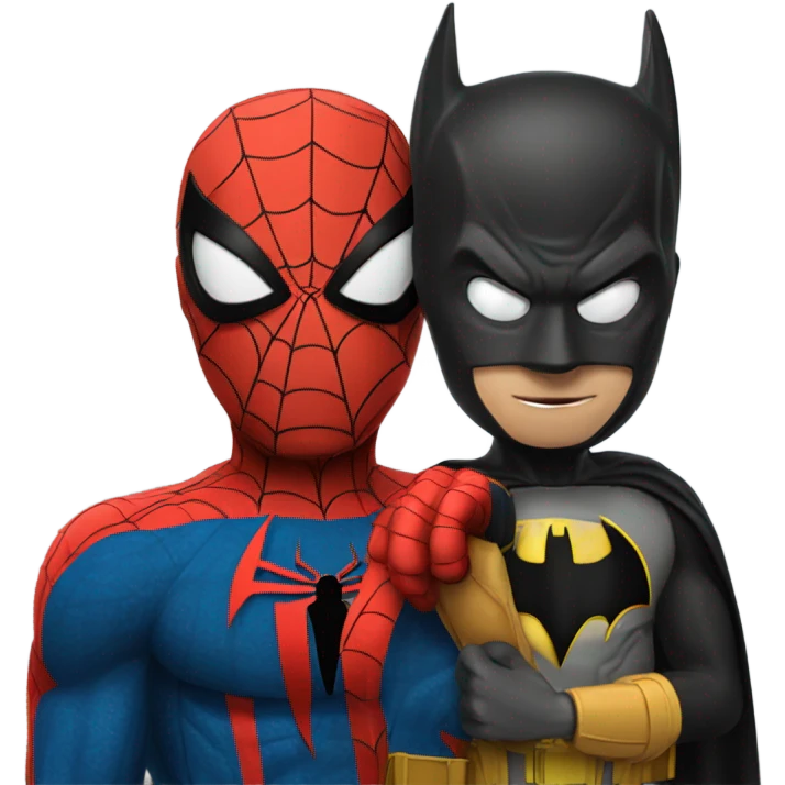 Spider-Man with Batman  emoji
