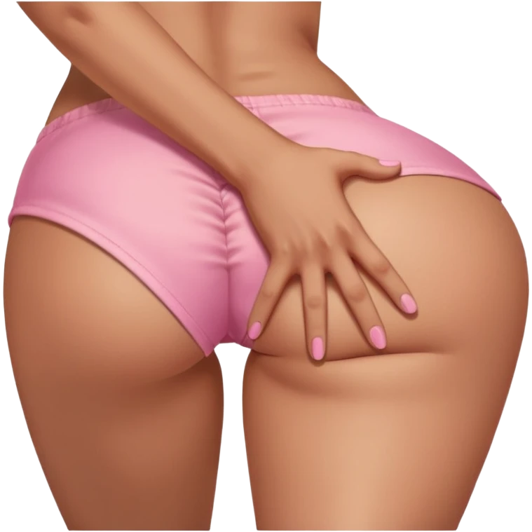 A male hand spanking a female on her butt emoji