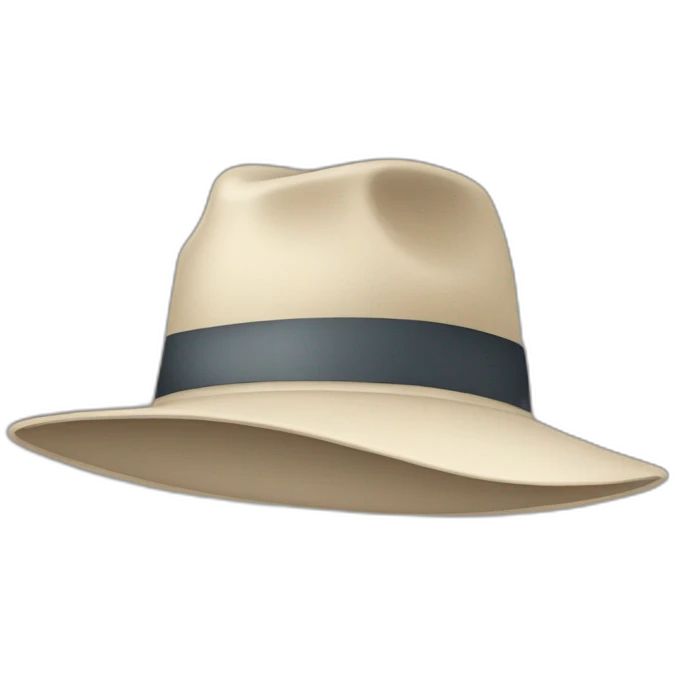 Hat with long brim emoji