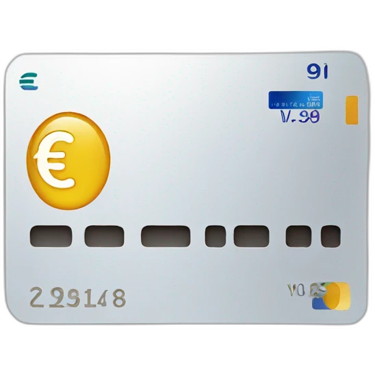 Credit card with euro sign emoji