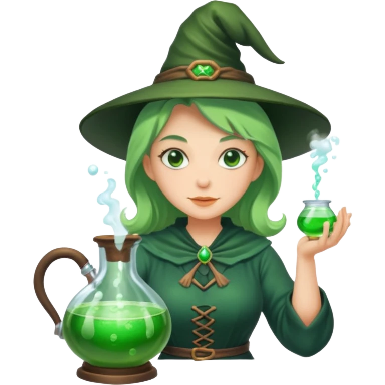 green witch cooking potion emoji