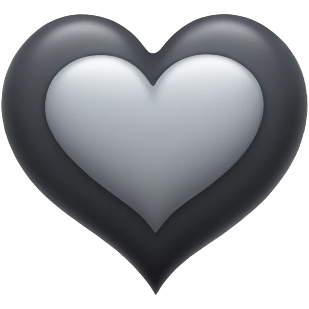 Grey black cloudy heart emoji