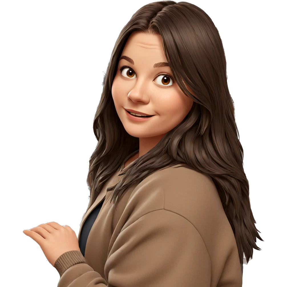 smiling girl in cozy room emoji