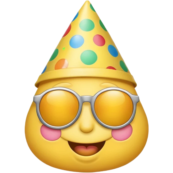 winking face emoji with party hat and sunglasses emoji