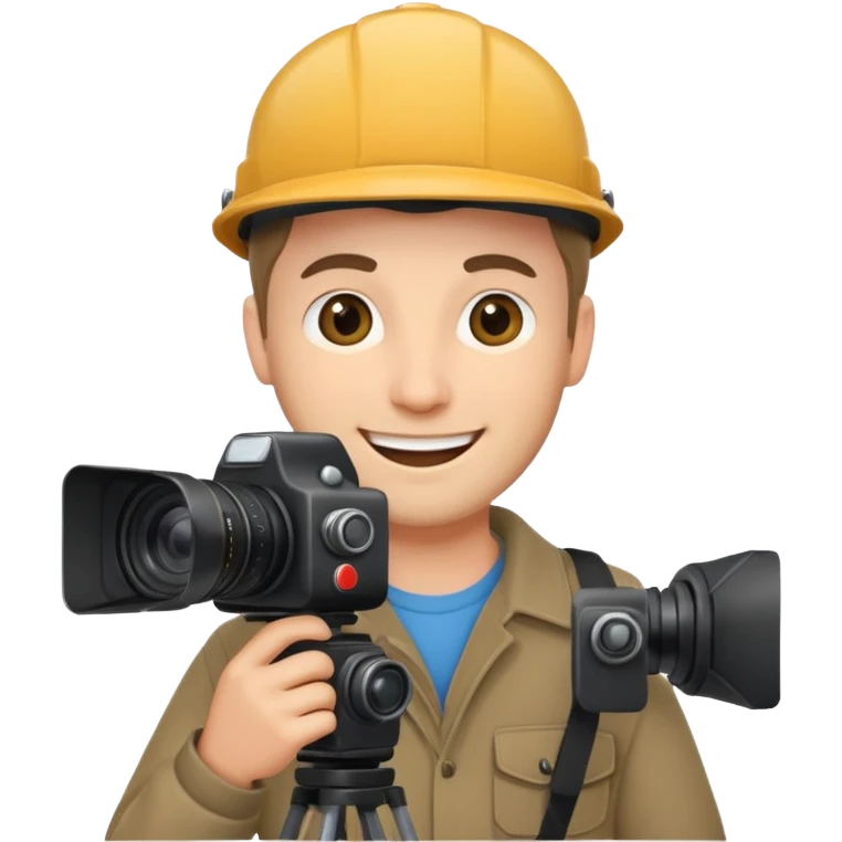 newsroom, cameraman emoji