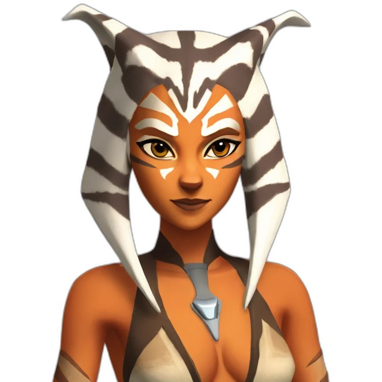 Sexy Ahsoka Tano (portrait, front facing) bikini (small horns) (clone wars season 7) emoji