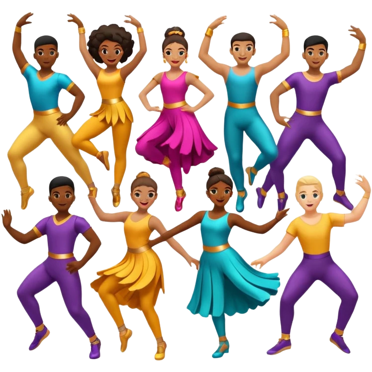 dancer from different backgrounds  emoji