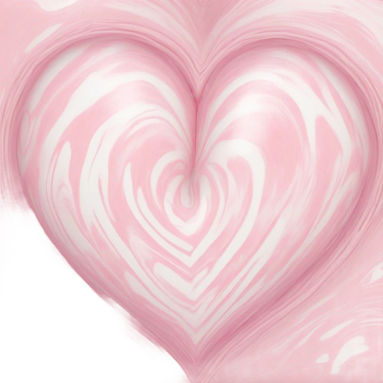 White and light pink marbled heart emoji