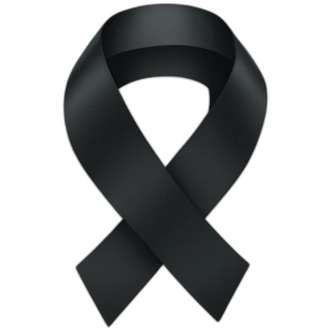 black ribbon emoji