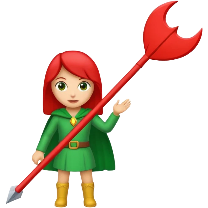 Tag vermelha com uma flecha pra cima verde do lado emoji