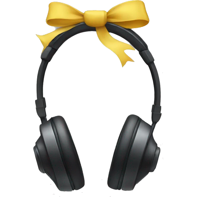 Headphones with a bow  emoji