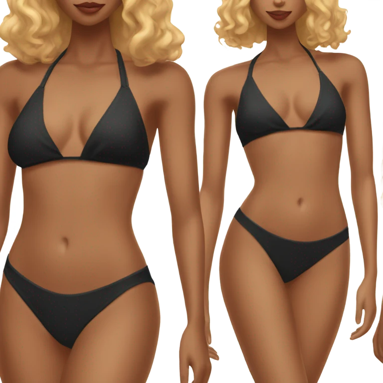 Black bikini suit emoji