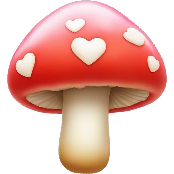 heart-shaped two mushroom emoji