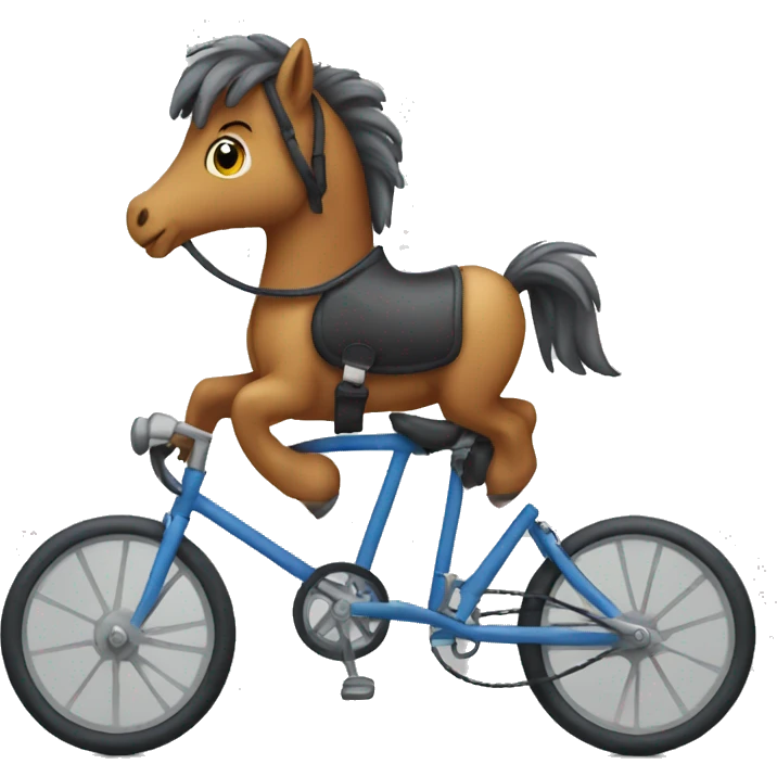 Pony riding a bicycle  emoji