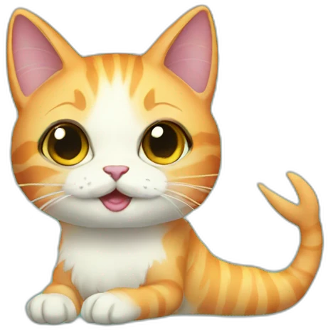 Mermaid cat emoji
