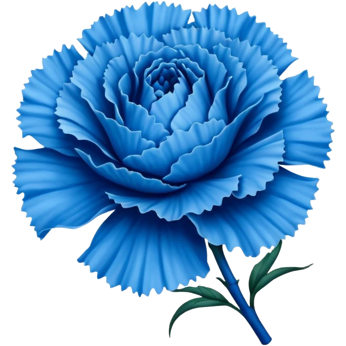 a tattoo design featuring a life like blue carnation flower emoji