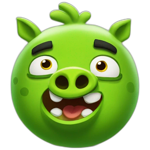 The green pig from Angry Birds rules the birds emoji