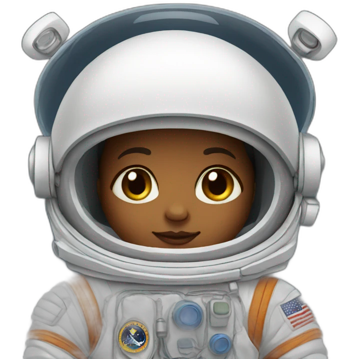 newborn in astronaut costume emoji