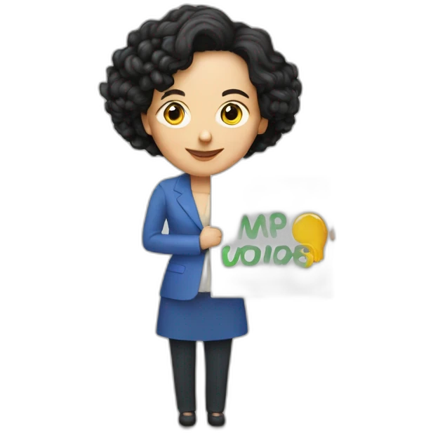 Femke Halsema holding sign emoji