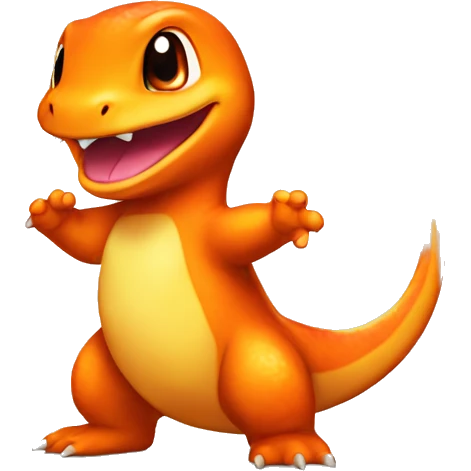 Charmander with a flame on its tail-tip emoji