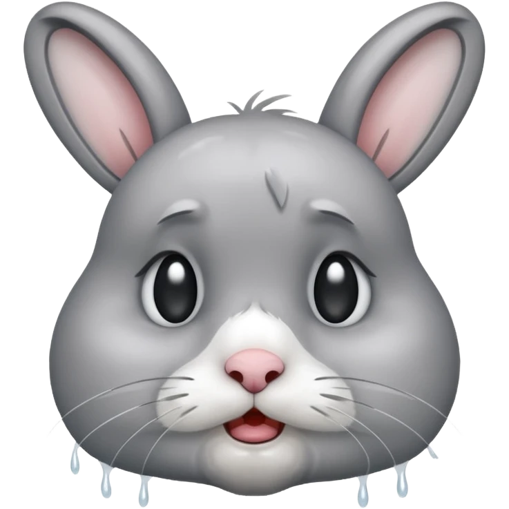 sad rabbit crying  emoji