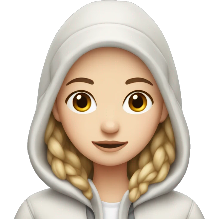 White girl in winter clothes emoji