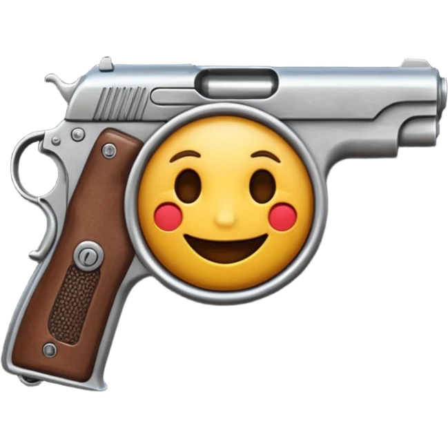 Quiero un emoji orgulloso con una pistola automática en la mano emoji