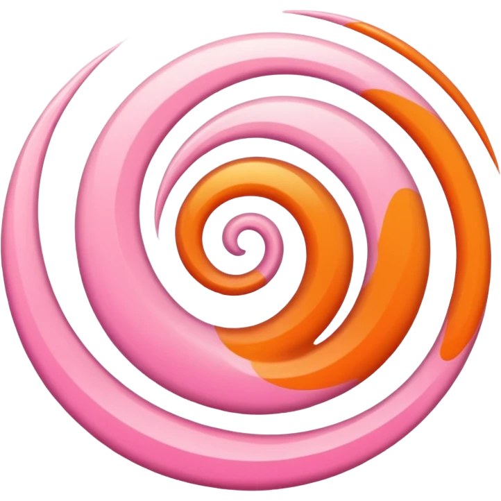 Pinkorangewhite emoji