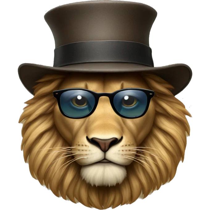jewish lion with hat and sunglasses  emoji