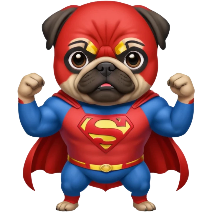 Superman pug emoji
