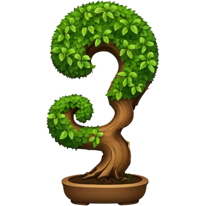 Bonzai with a question mark shape  emoji