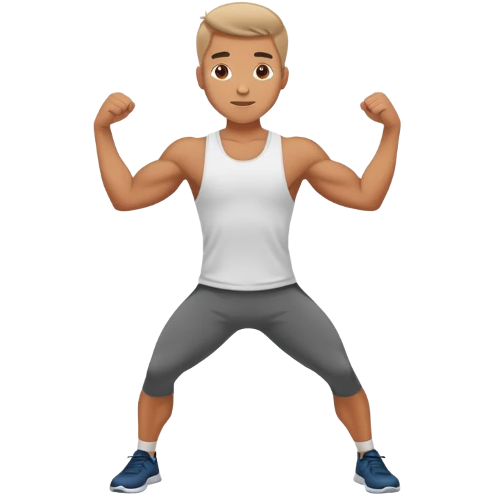 athletic man exercising in standing position emoji