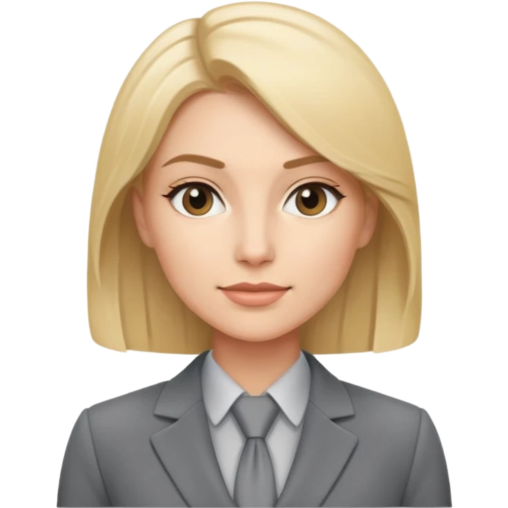 blonde businesswoman wearing grey suit emoji