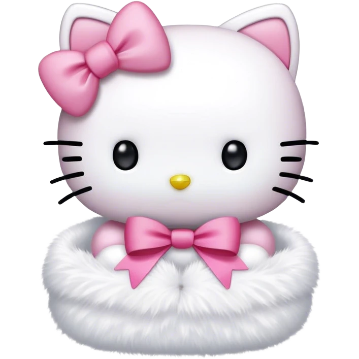 Hello kitty com lacinho rosa emoji
