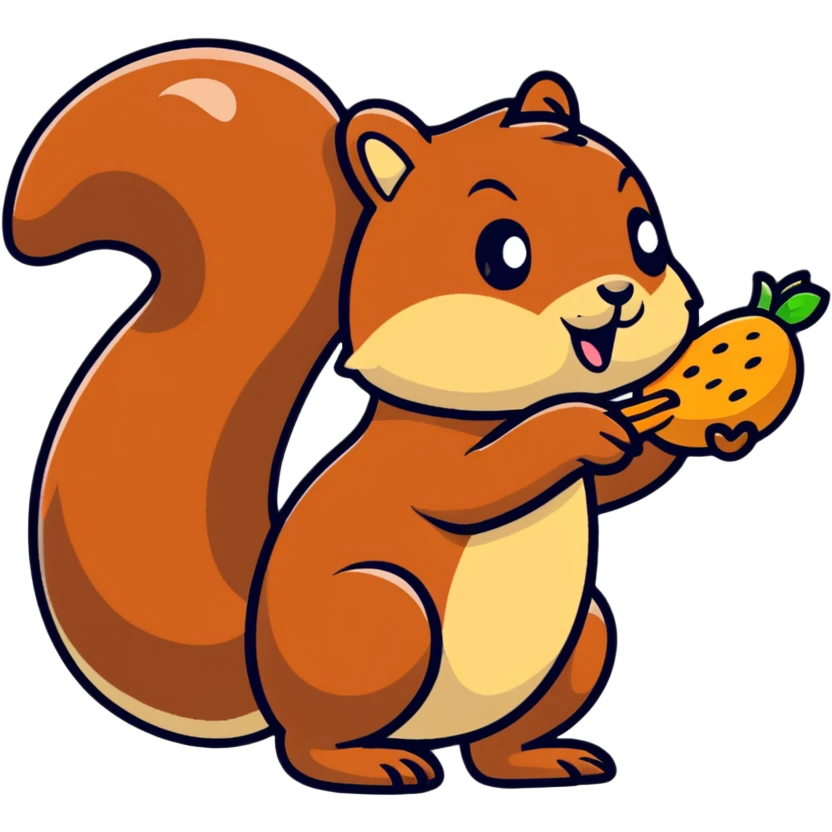 squirrel eating emoji