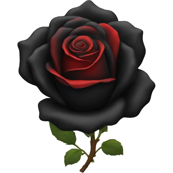 black rose with red paint emoji
