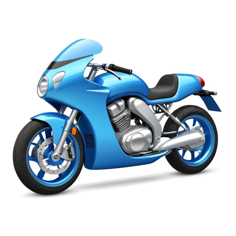 Una moto deportiva color azul  emoji