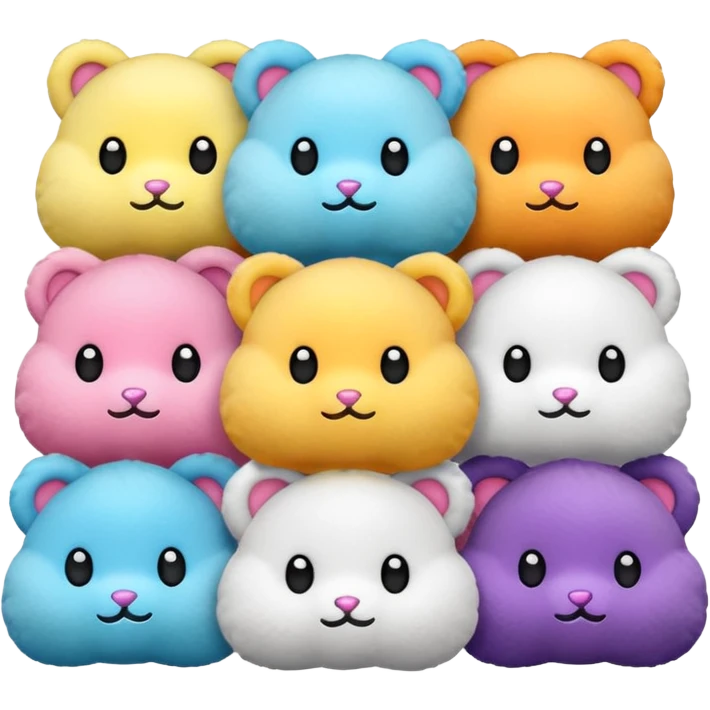 Beautiful plush toys emoji