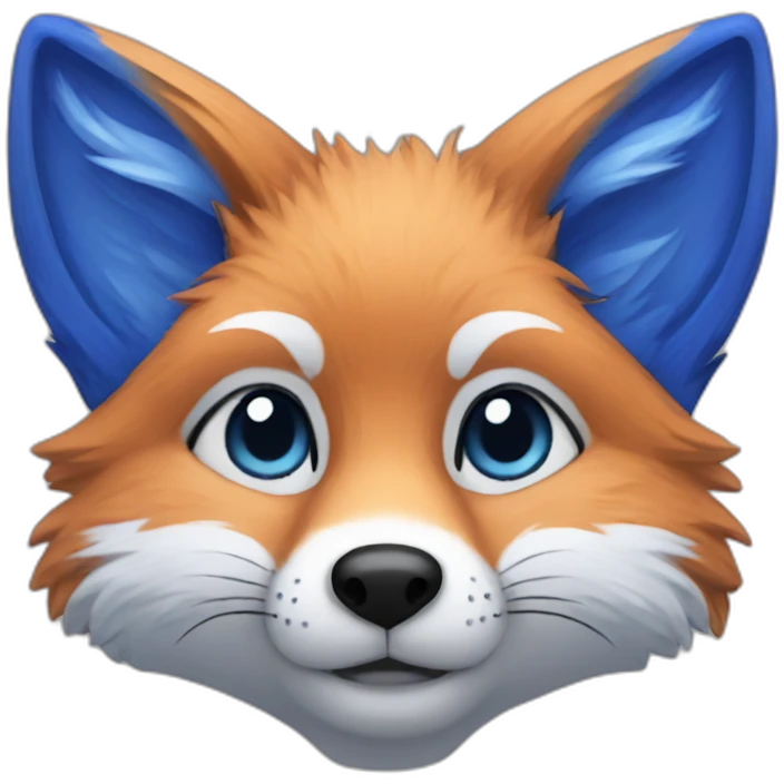 Blue Fur Fox emoji