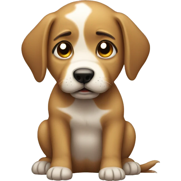 Crying puppy emoji